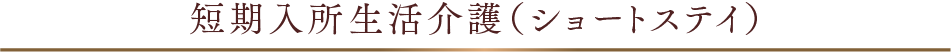 短期入所生活介護(ショートステイ)